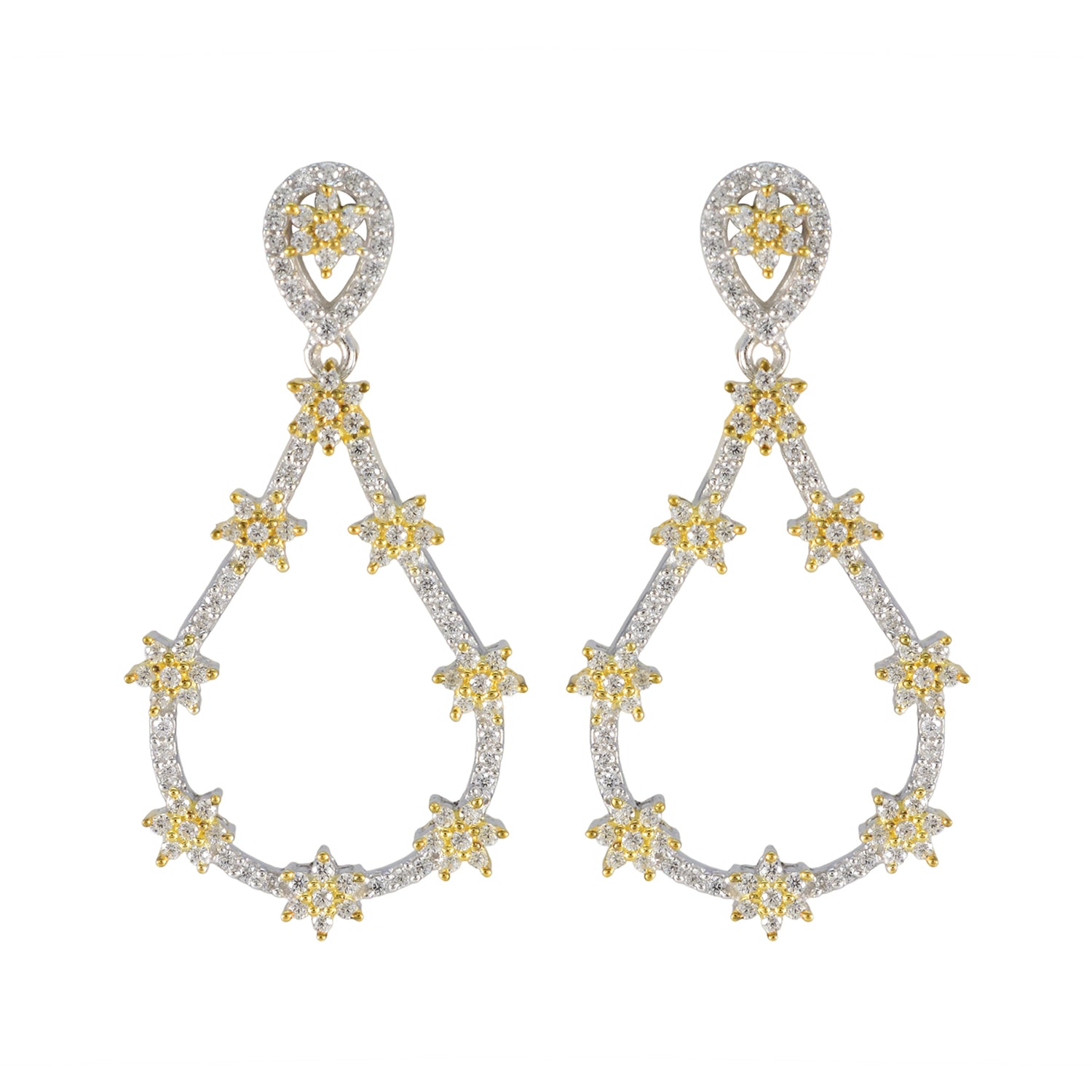 Cubic-Zirconia-Turkish-Ángeles-multiple-Stud-White-92.5-Silver-Earring