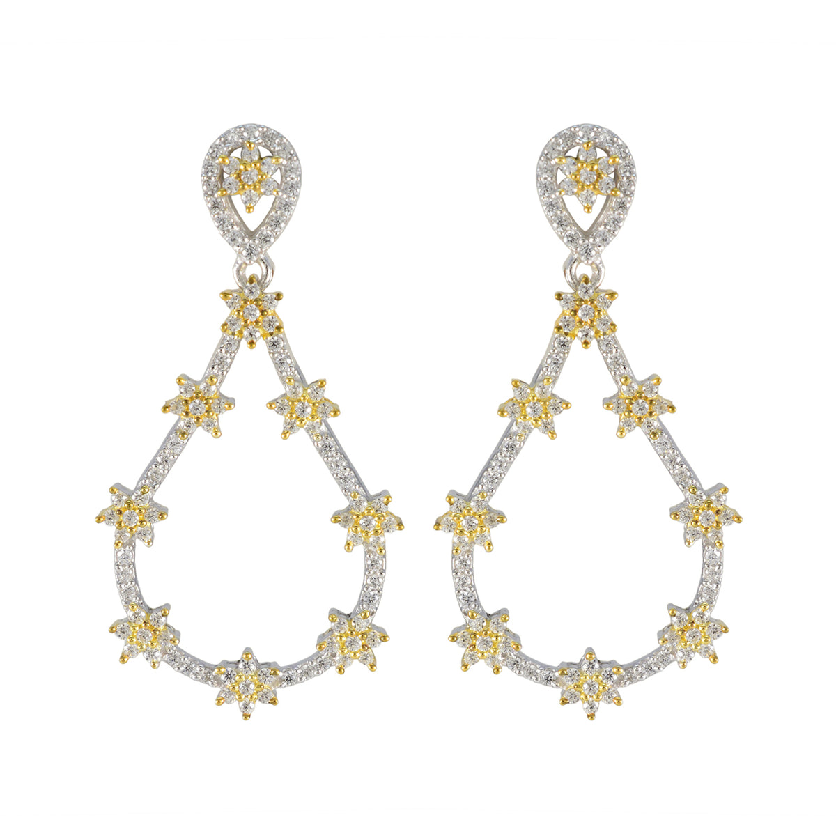 Cubic-Zirconia-Turkish-Ángeles-multiple-Stud-White-92.5-Silver-Earring
