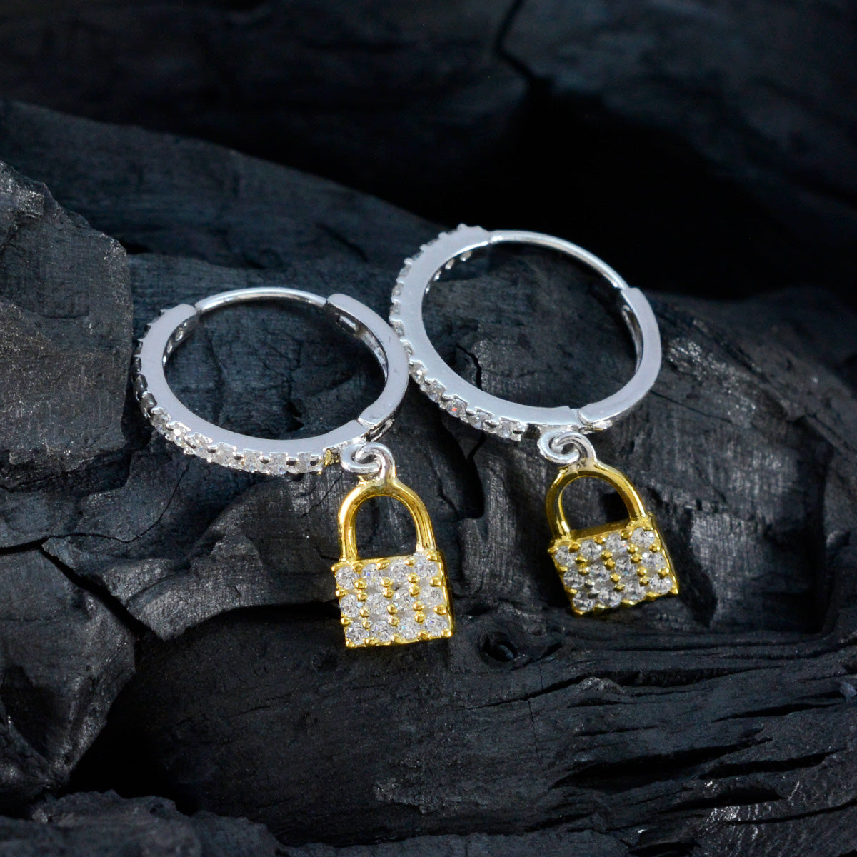 Cubic-Zirconia-Middle-Eastern-Bianca-multiple-Stud-White-Silver-Earring