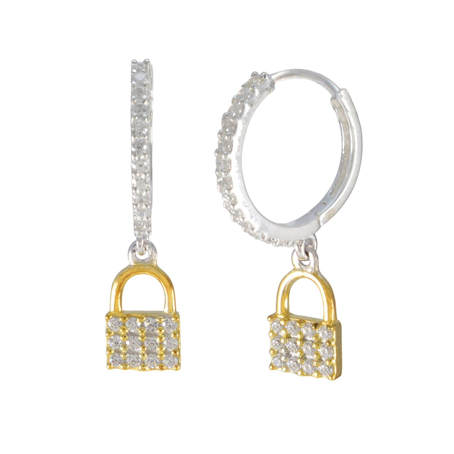 Cubic-Zirconia-Middle-Eastern-Bianca-multiple-Stud-White-Silver-Earring