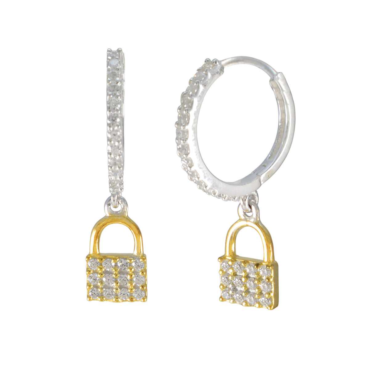 Cubic-Zirconia-Middle-Eastern-Bianca-multiple-Stud-White-Silver-Earring