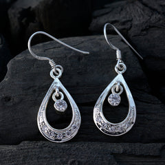 Cubic-Zirconia-Egyptian-Hanna-multiple-Dangle-White-Silver-Earring
