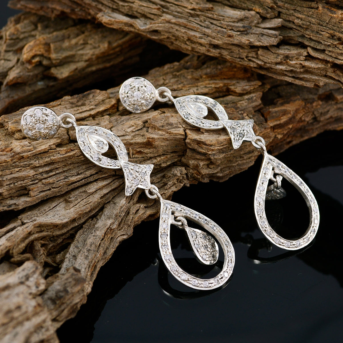 White-CZ-Indian-Dewi-multiple-Stud-White-92.5-Silver-Earring