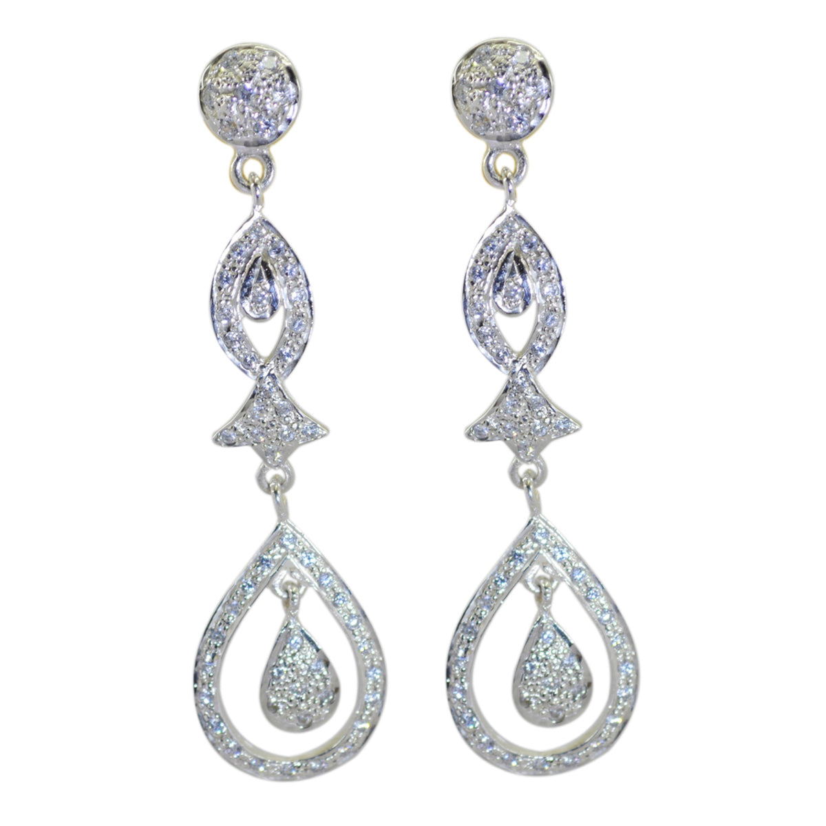White-CZ-Indian-Dewi-multiple-Stud-White-92.5-Silver-Earring