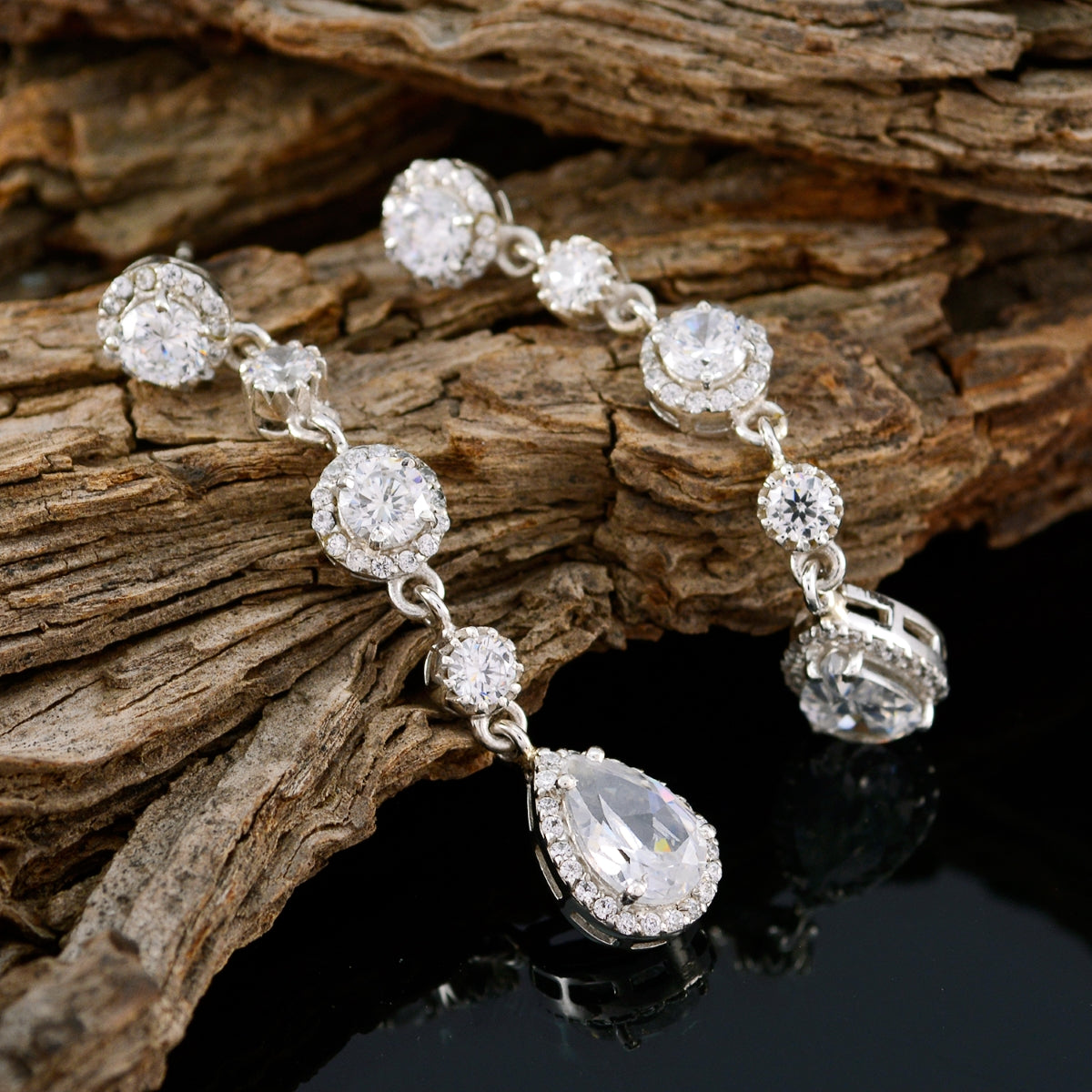 Cubic-Zirconia-Indian-Siti-multiple-Stud-White-92.5-Silver-Earring