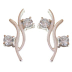 Cubic-Zirconia-American-Hannah-multiple-Stud-White-925-Silver-Earring