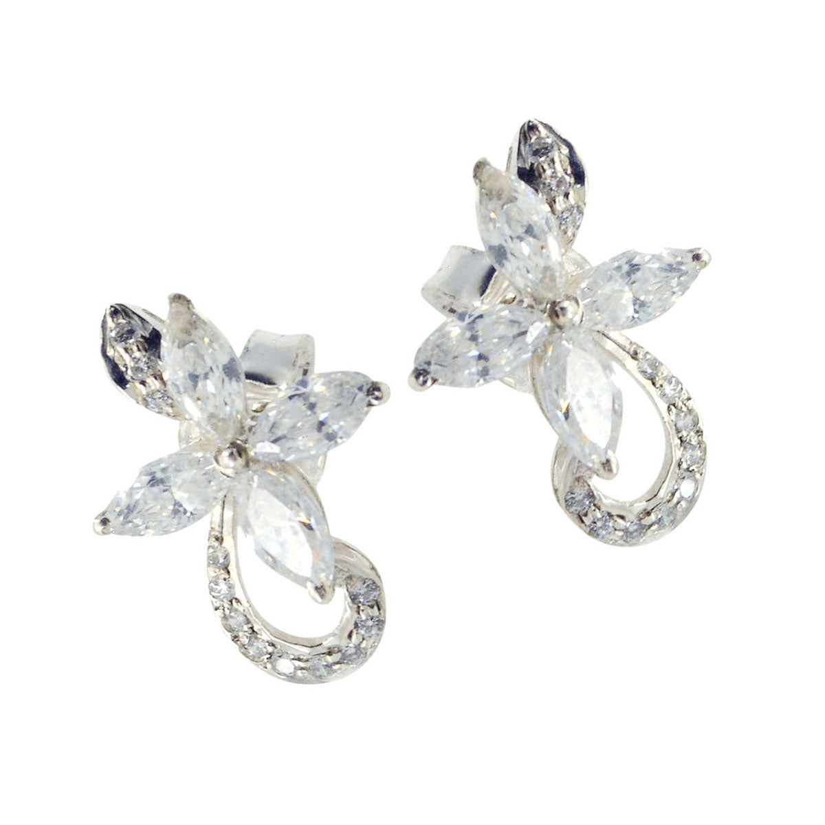 White-CZ-Japanese-Layla-multiple-Stud-White-Silver-Earring