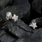 Cubic-Zirconia-Japanese-Hazel-multiple-Stud-White-Silver-Earring