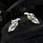 Cubic-Zirconia-Italian-Ines-Solitaire-Stud-White-Silver-Earring