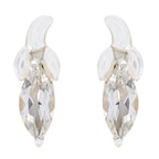Cubic-Zirconia-Italian-Ines-Solitaire-Stud-White-Silver-Earring