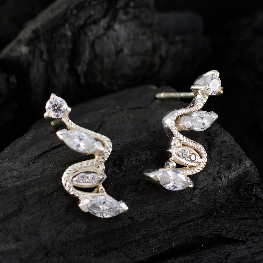 White-CZ-French-Laura-multiple-Stud-White-Silver-Earring