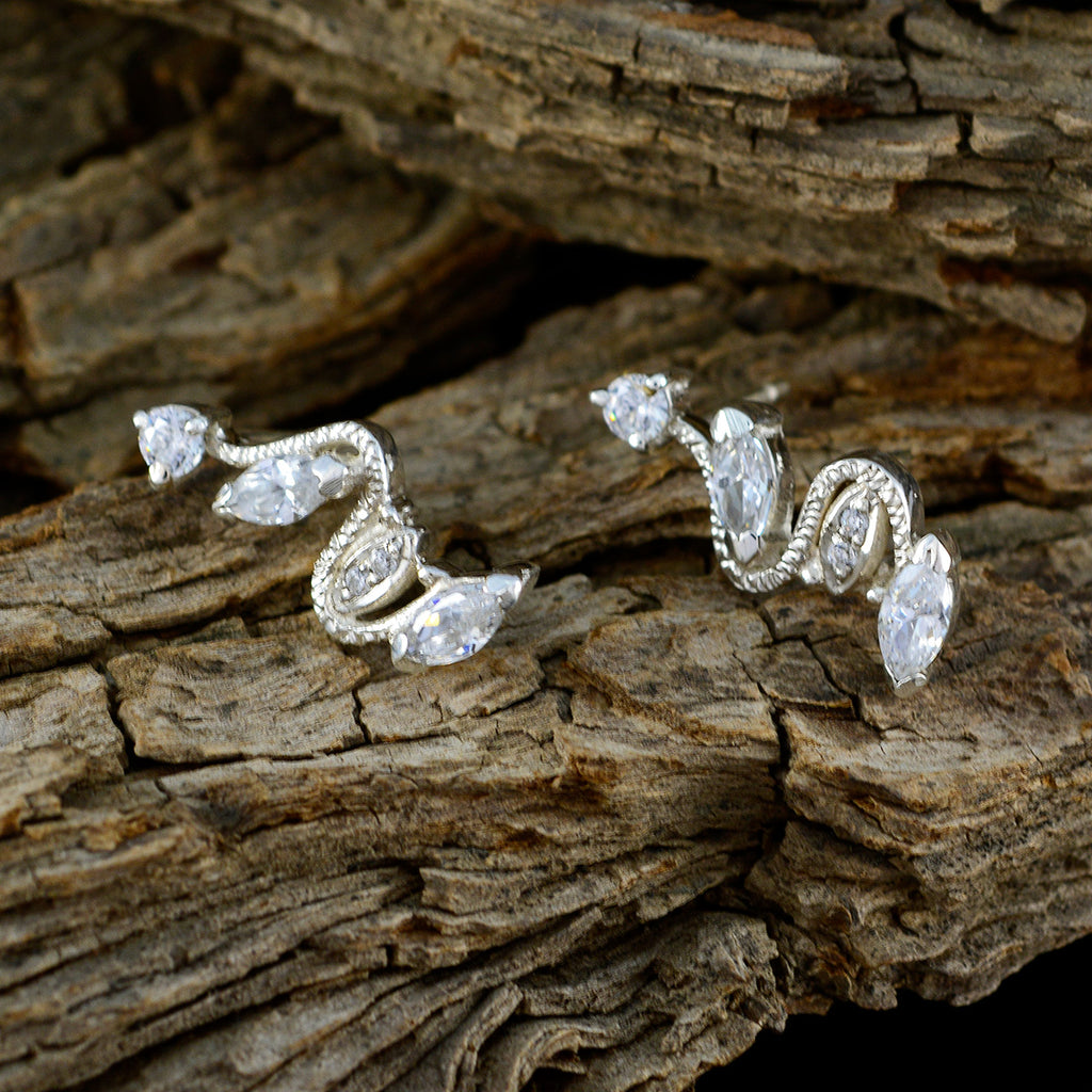 White-CZ-French-Laura-multiple-Stud-White-Silver-Earring
