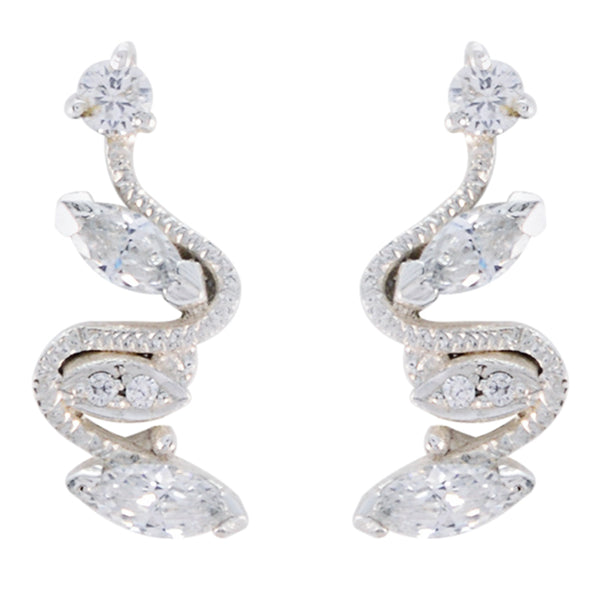 White-CZ-French-Laura-multiple-Stud-White-Silver-Earring