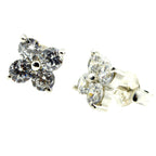 Cubic-Zirconia-Mexican-Isabel-multiple-Stud-White-Sterling-Silver-Earring