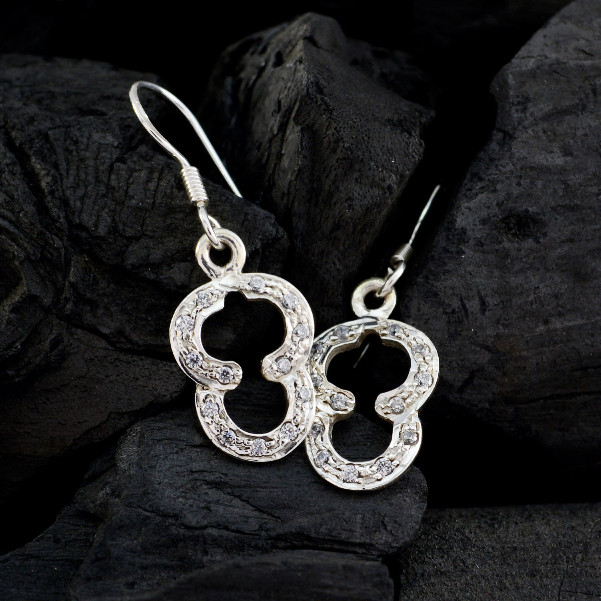 Cubic-Zirconia-Australian-Isabella-multiple-Dangle-White-92.5-Silver-Earring