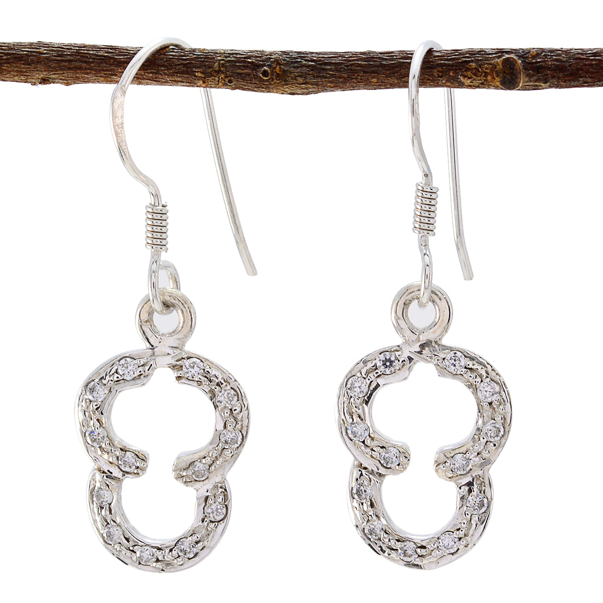 Cubic-Zirconia-Australian-Isabella-multiple-Dangle-White-92.5-Silver-Earring Hoofdafbeelding