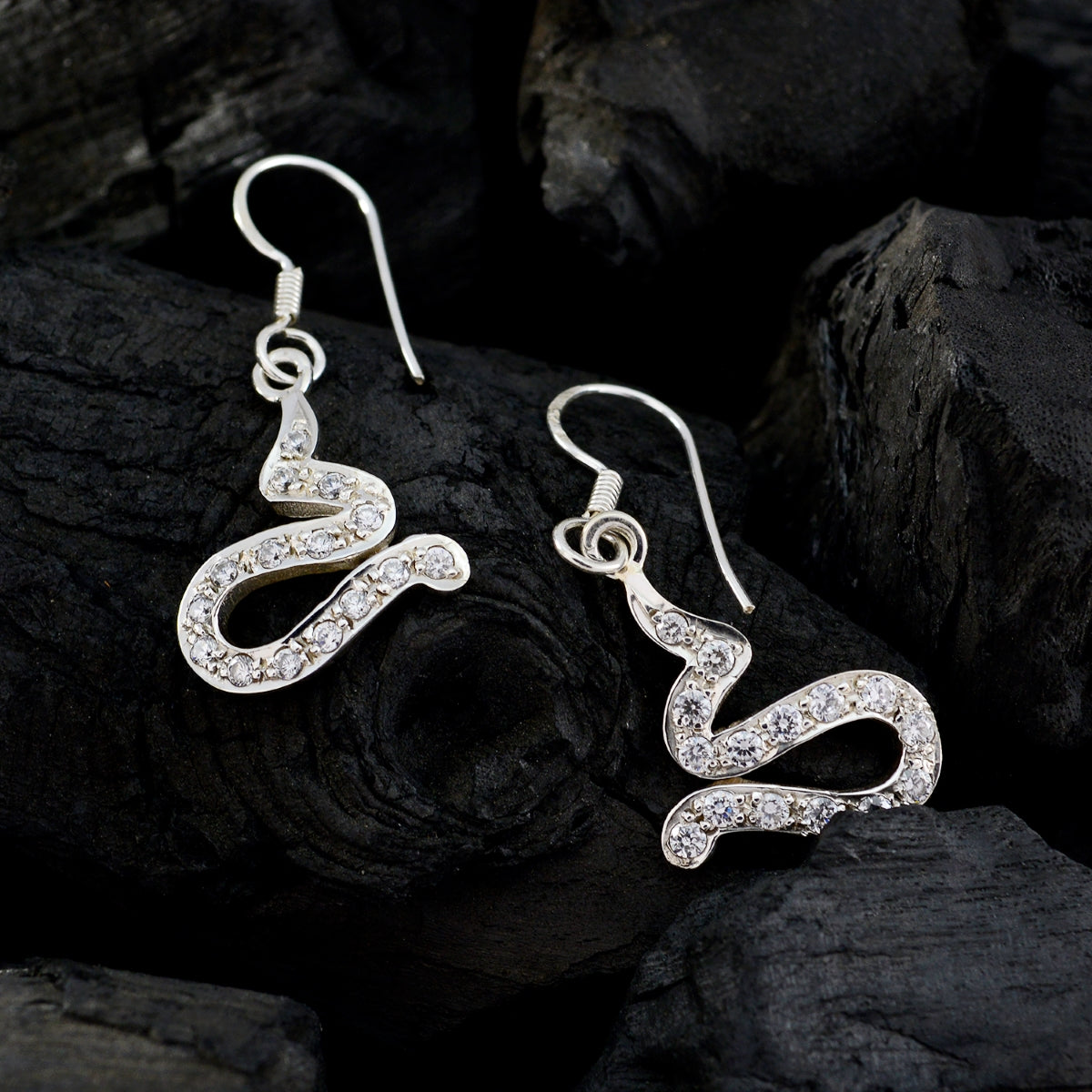 Cubic-Zirconia-Spanish-Isabelle-multiple-Dangle-White-925-Sterling-Silver-Earring