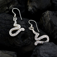 Cubic-Zirconia-Spanish-Isabelle-multiple-Dangle-White-925-Sterling-Silver-Earring