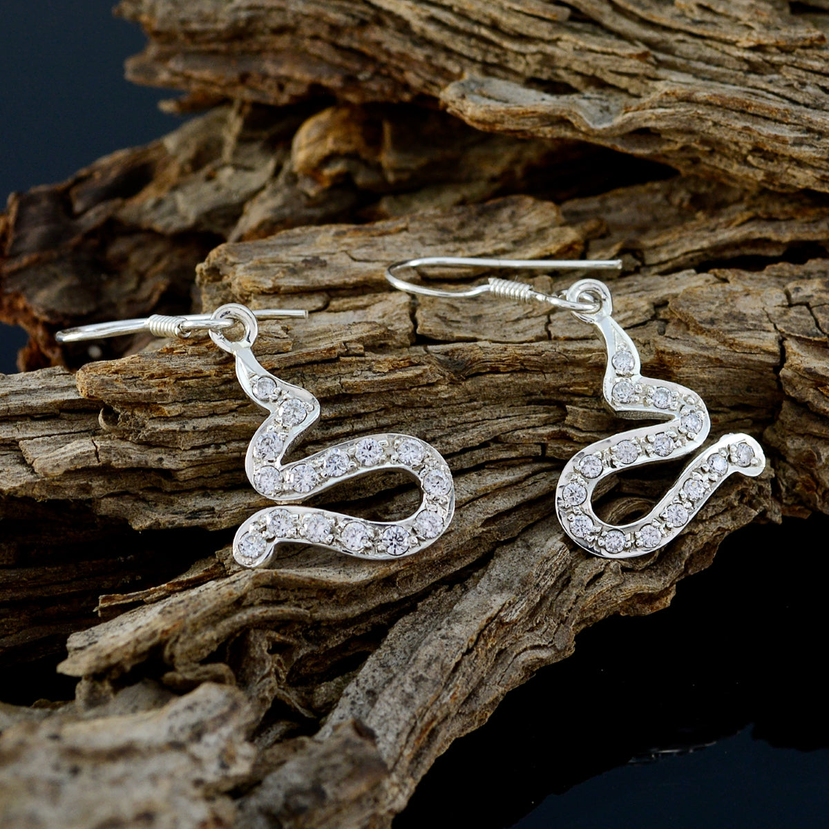 Cubic-Zirconia-Spanish-Isabelle-multiple-Dangle-White-925-Sterling-Silver-Earring