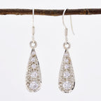 Cubic-Zirconia-French-Ivy-multiple-Dangle-White-Sterling-Silver-Earring