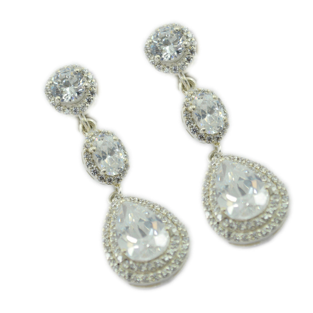 White-CZ-Indian-Aisha-multiple-Stud-White-925-Sterling-Silver-Earring