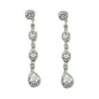 Cubic-Zirconia-Indian-Putri-multiple-Stud-White-925-Silver-Earring