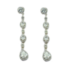 Cubic-Zirconia-Indian-Putri-multiple-Stud-White-925-Silver-Earring