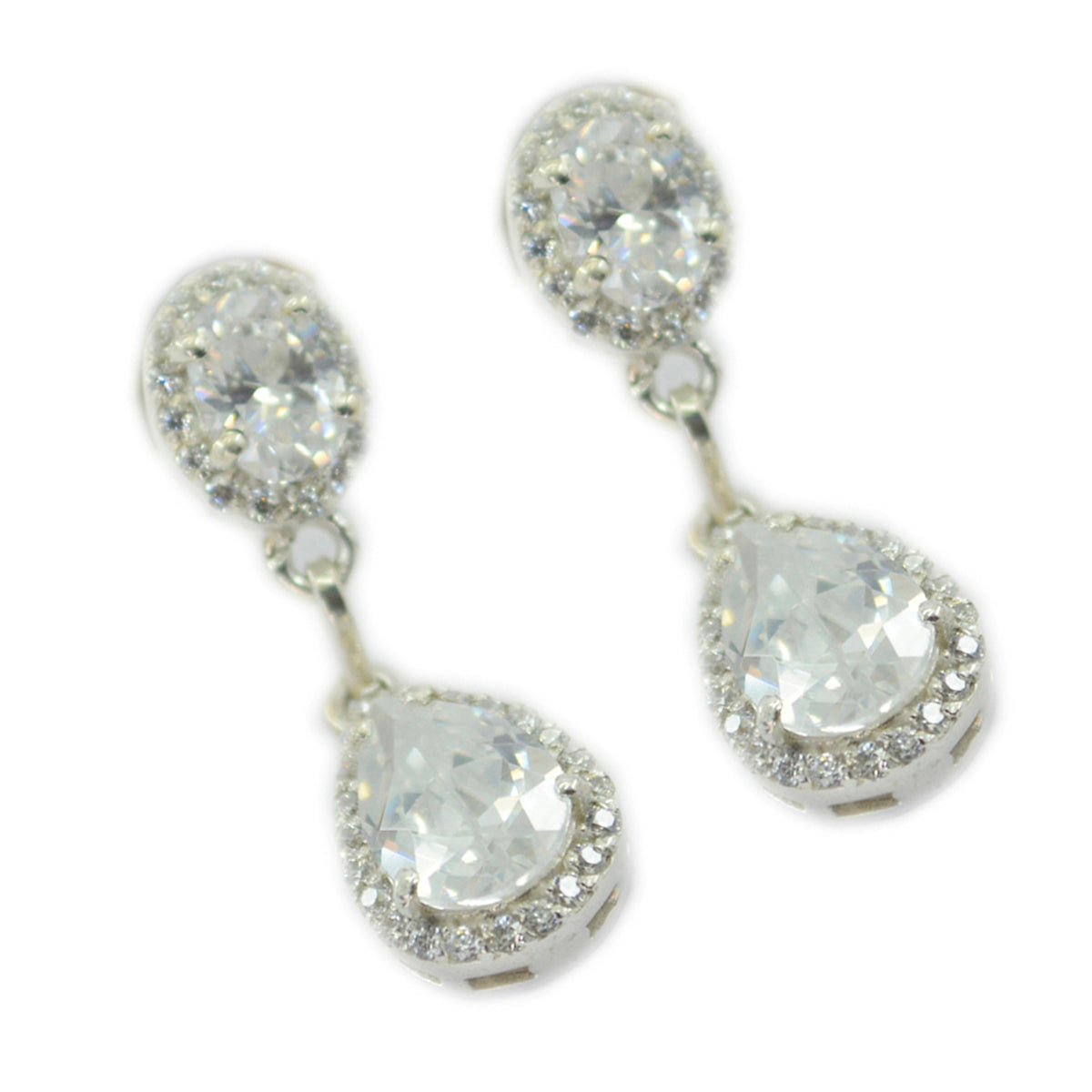 White-CZ-Indian-Ananya-multiple-Stud-White-Silver-Earring