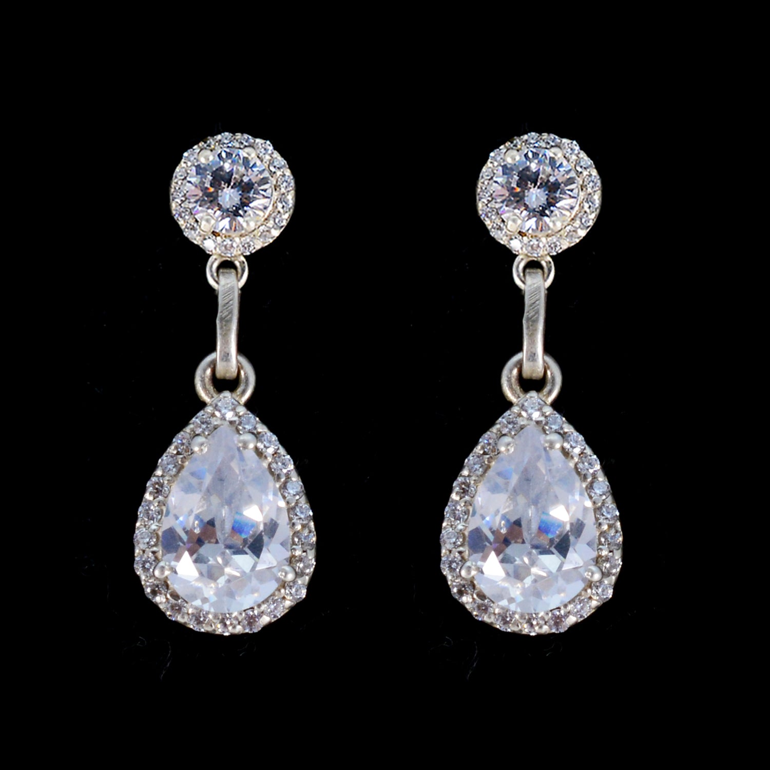 White-CZ-Indian-Angel-multiple-Stud-White-Sterling-Silver-Earring