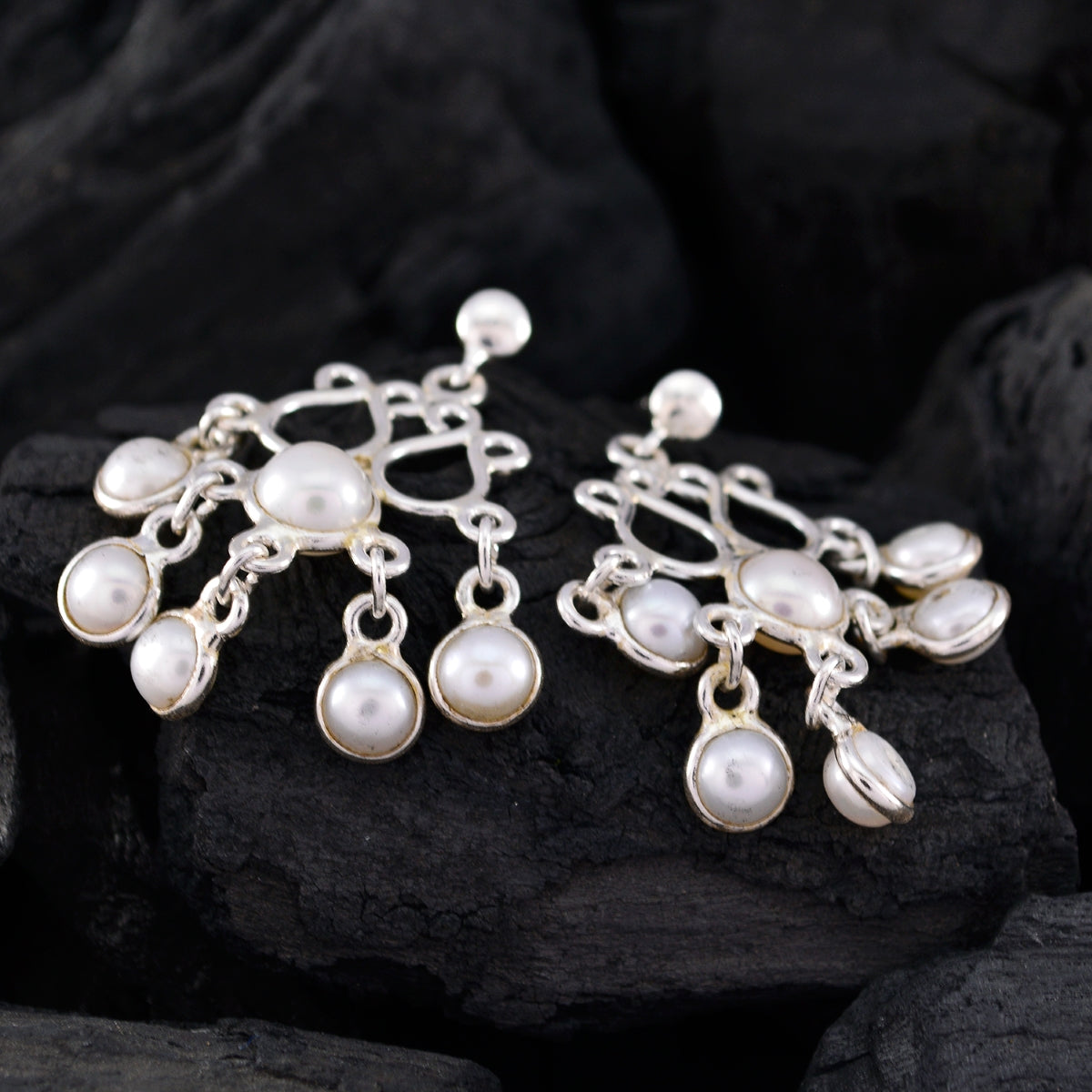 Pearl-Korean-Clara-multiple-Dangle-White-925-Sterling-Silver-Earring