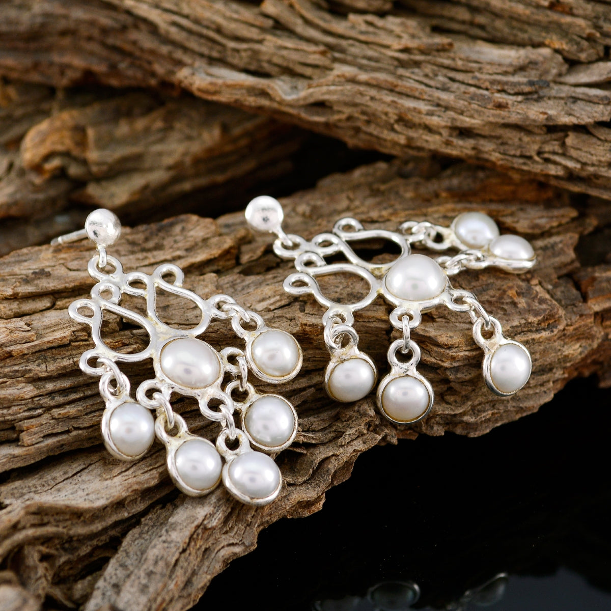 Pearl-Korean-Clara-multiple-Dangle-White-925-Sterling-Silver-Earring