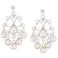 Pearl-Korean-Clara-multiple-Dangle-White-925-Sterling-Silver-Earring