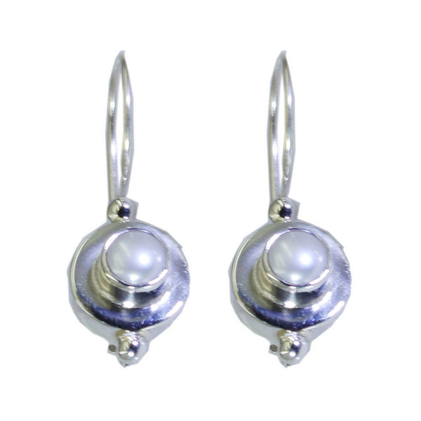 Perlen-Ägyptische-Kennedy-Mehrfach-Ohrhänger-Weiß-Sterling-Silber-Ohrring