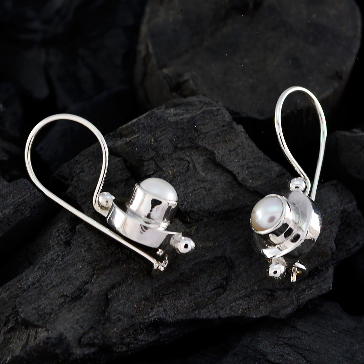 Pearl-American-Laura-multiple-Dangle-White-925-Sterling-Silver-Earring