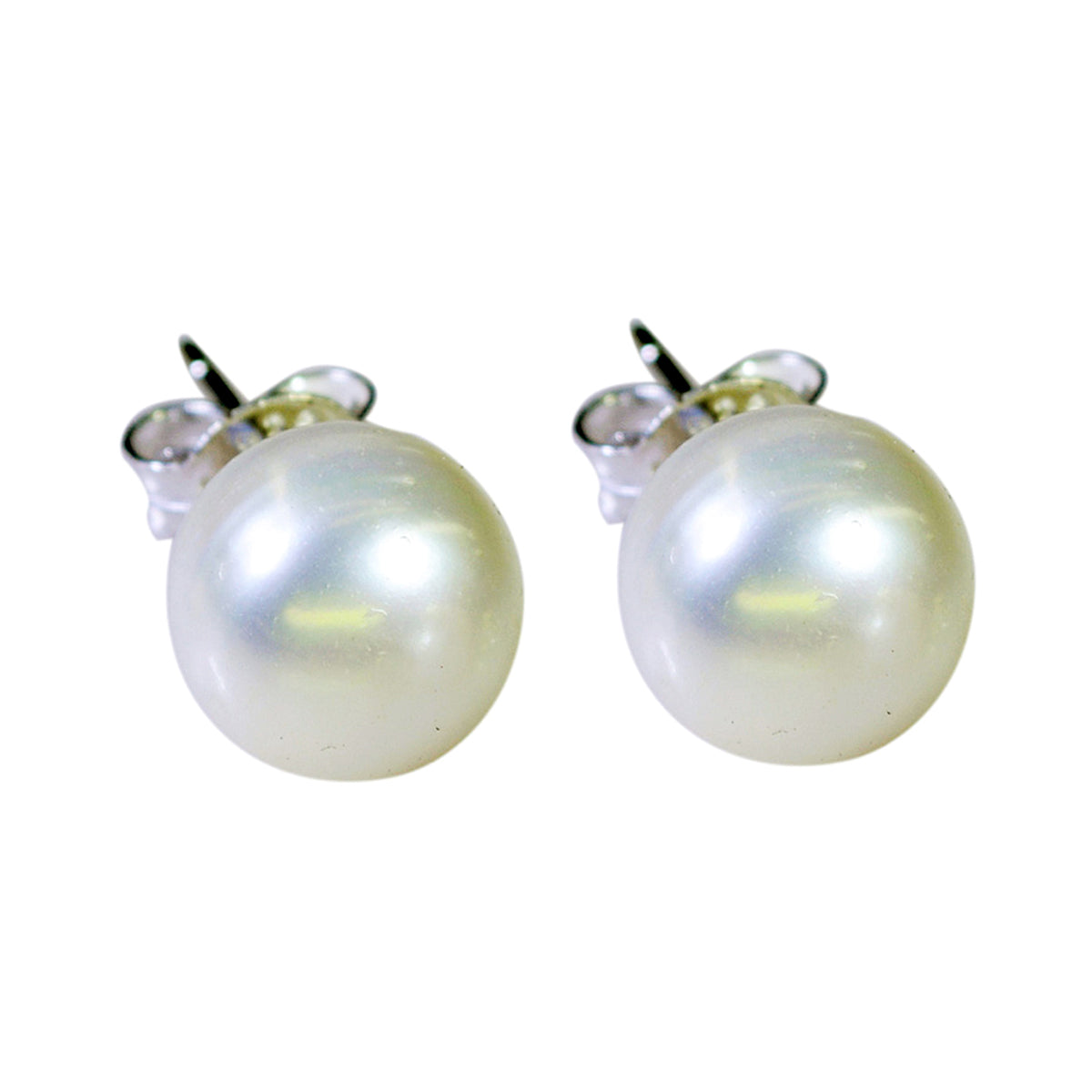 Pearl-Italian-Xiu-Solitaire-Stud-White-925-Silver-Earring Imagen principal del producto
