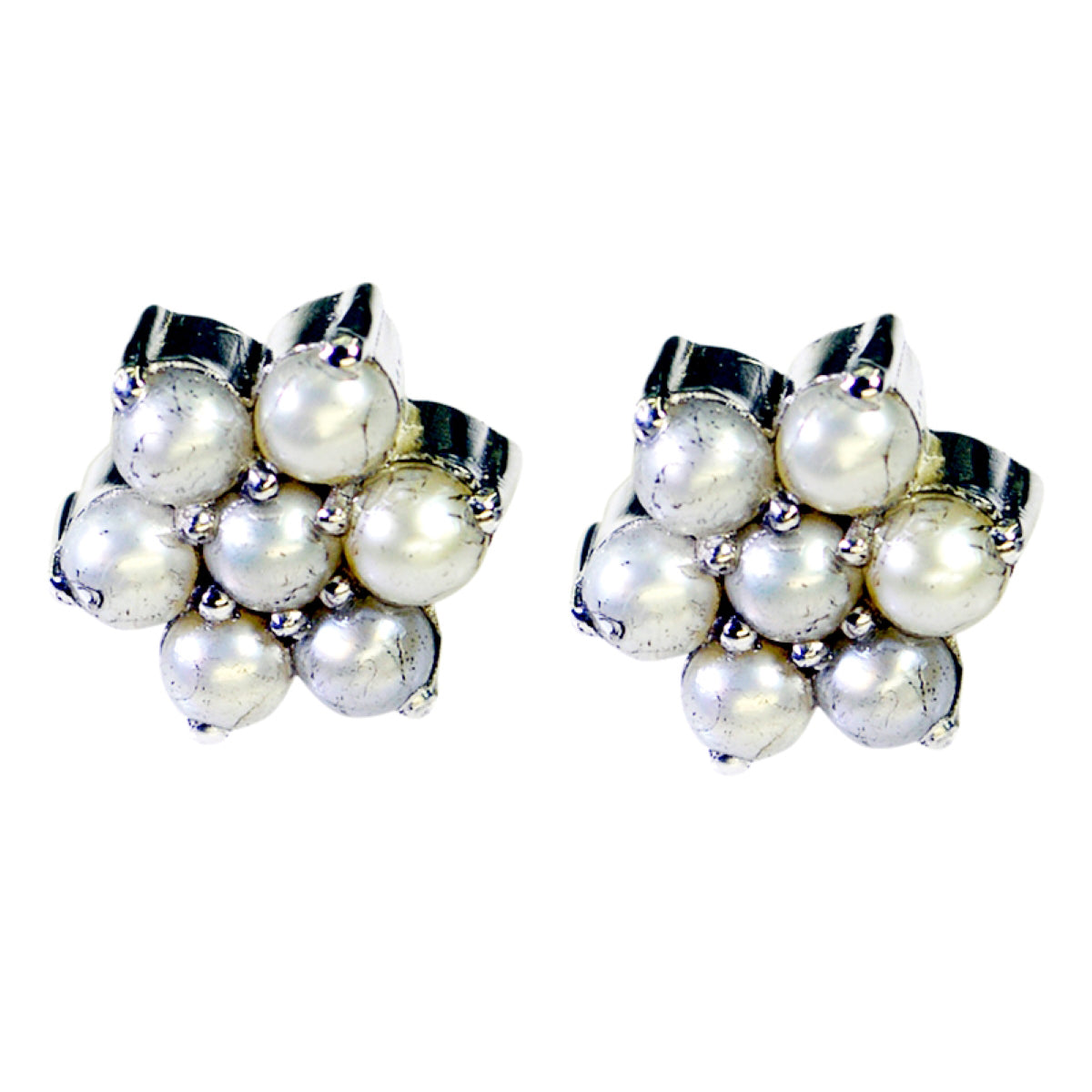 Pearl-Italian-Laura-multiple-Stud-White-92.5-Silver-Earring メイン画像