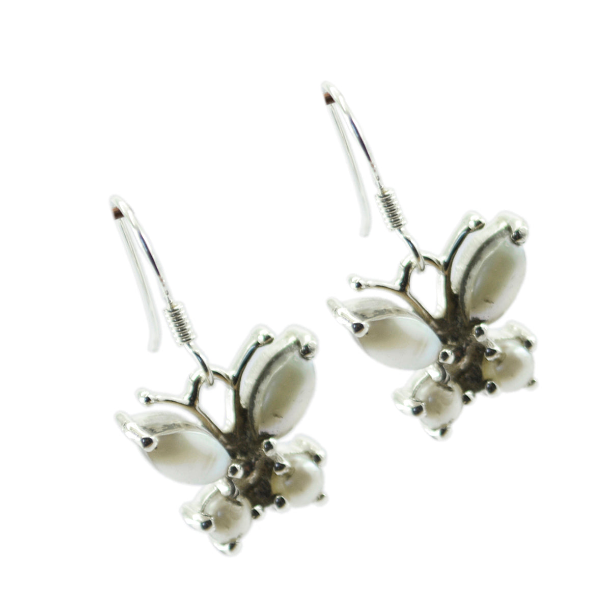 Pearl-African-Genesis-multiple-Dangle-White-925-Sterling-Silver-Earring