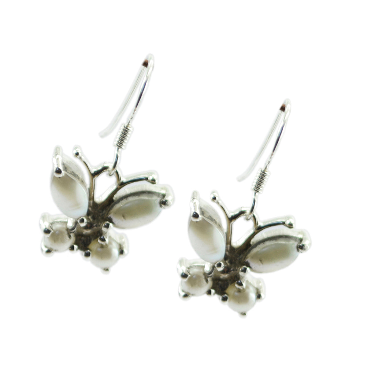 Pearl-African-Genesis-multiple-Dangle-White-925-Sterling-Silver-Earring