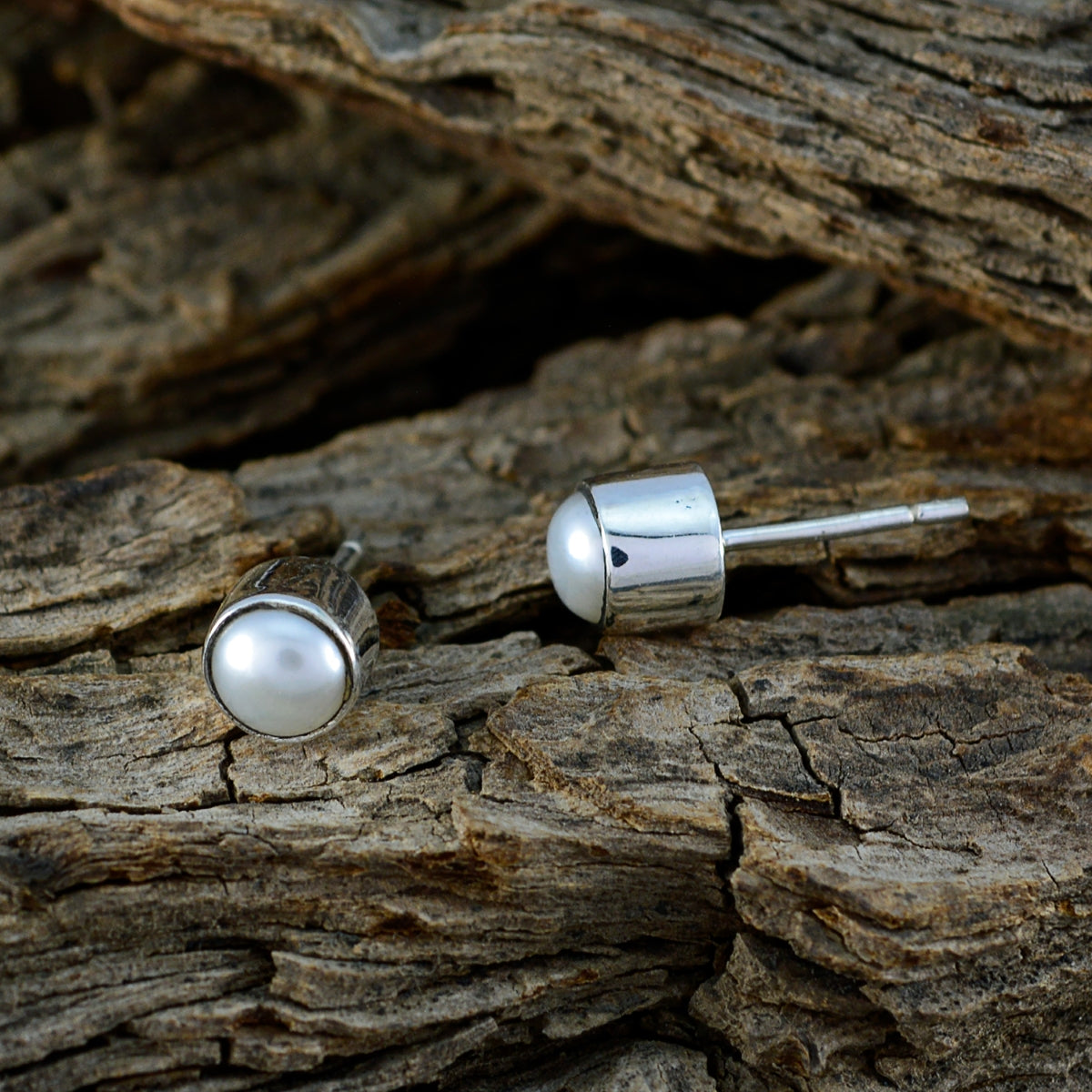 Pearl-Italian-Lili-Solitaire-Stud-White-925-Sterling-Silver-Earring