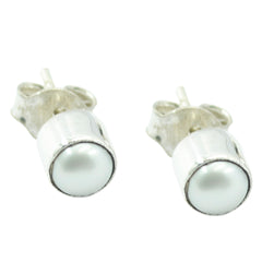 Pearl-Italian-Lili-Solitaire-Stud-White-925-Sterling-Silver-Earring