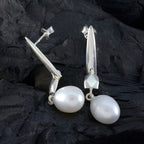 Pearl-Middle-Eastern-Lily-Solitaire-Stud-White-925-Sterling-Silver-Earring