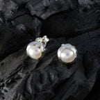 Pearl-Russian-Eva-Solitaire-Stud-White-925-Sterling-Silver-Earring