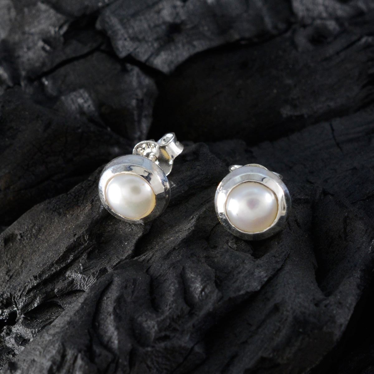 Pearl-Russian-Eva-Solitaire-Stud-White-925-Sterling-Silver-Earring