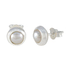Pearl-Russian-Eva-Solitaire-Stud-White-925-Sterling-Silver-Earring
