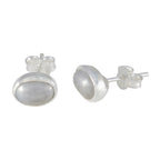 Pearl-Moroccan-Rina-Solitaire-Stud-White-925-Silver-Earring