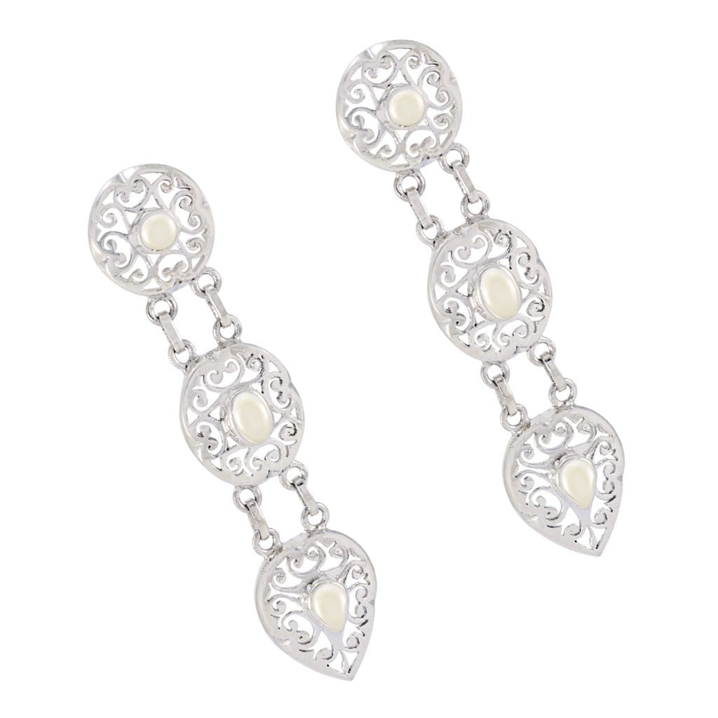 Pearl-Spanish-Isabella-Trilogy-Stud-White-925-Silver-Earring