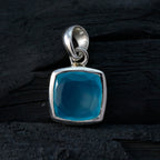 Aqua Chalcedony Dainty French Silver Solitaire Marie Contemporary Blue Pendant Jewelry