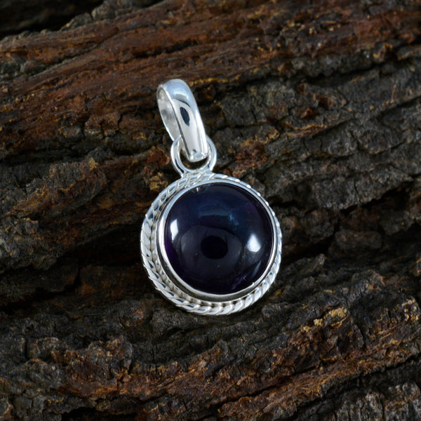 Amethyst Whisper-thin Russian Silver Solitaire Mariana Rope-Wire Purple Pendant Jewelry