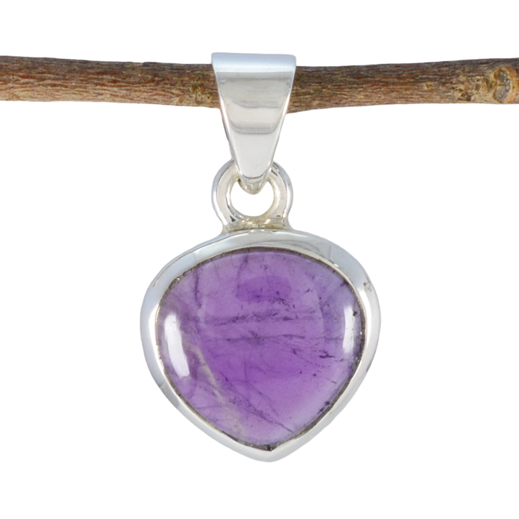 Amethyst Dainty Spanish Sterling Silver Solitaire Purple Pendant