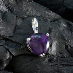 Amethyst Dainty Italian Silver Solitaire Valentina wedding Purple Pendant Jewelry